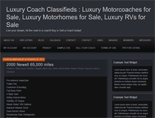 Tablet Screenshot of luxurycoachclassifieds.com